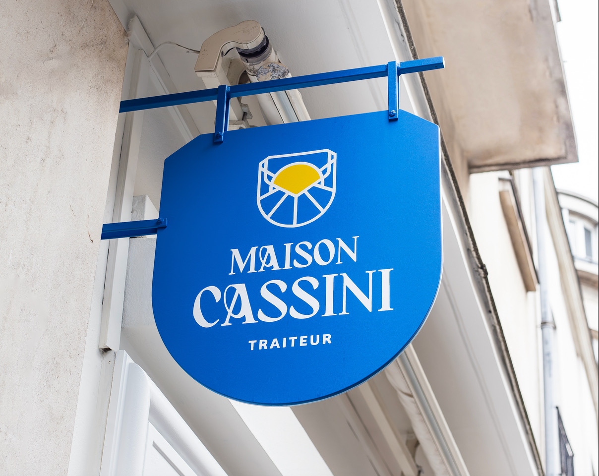 Logo Maison Cassini, identité visuelle d’une épicerie méditerranéenne haut de gamme