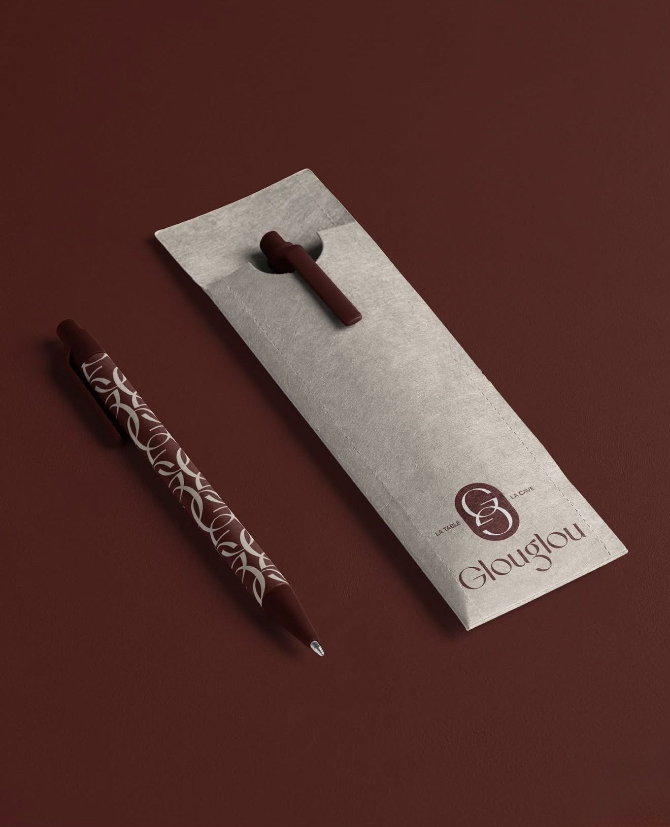 Supports de communication et éléments graphiques du restaurant Glouglou