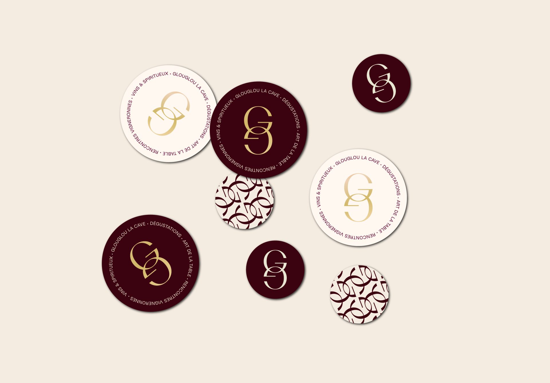 Univers graphique et identité de marque du restaurant Glouglou à Pornichet