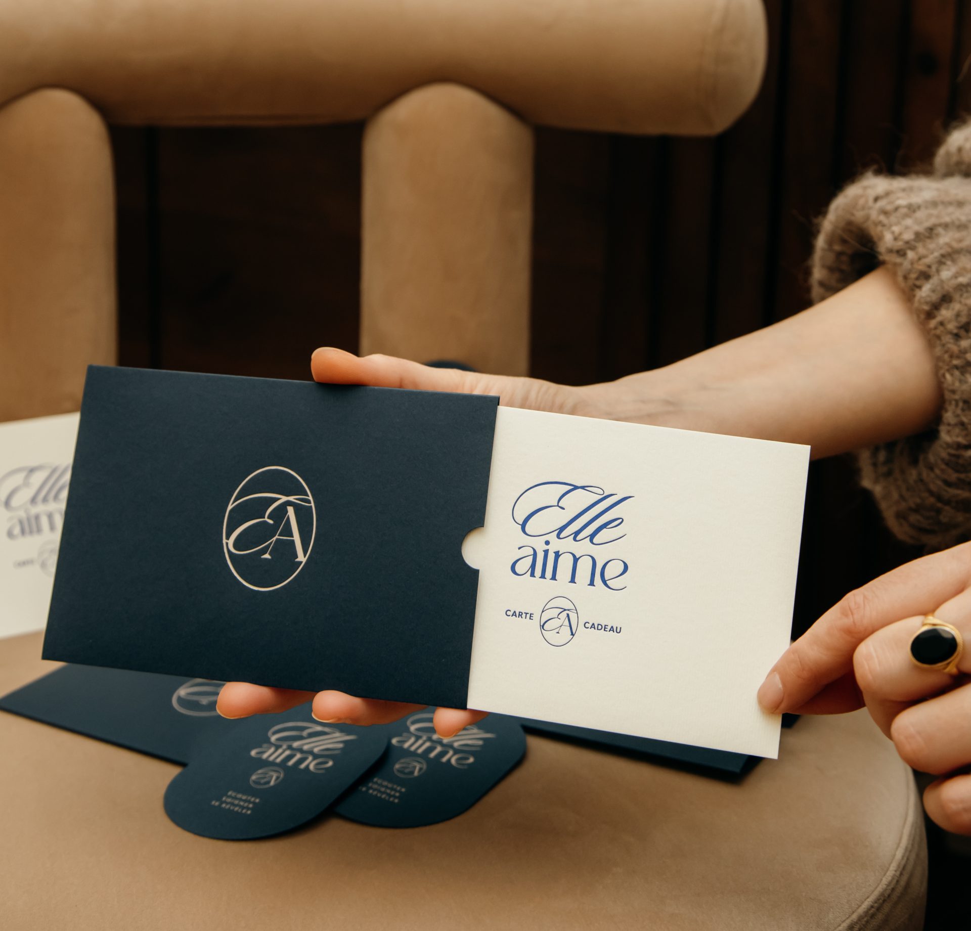 Cabinet Elleaime La Baule Papeterie de luxe par le Studio La Rusée