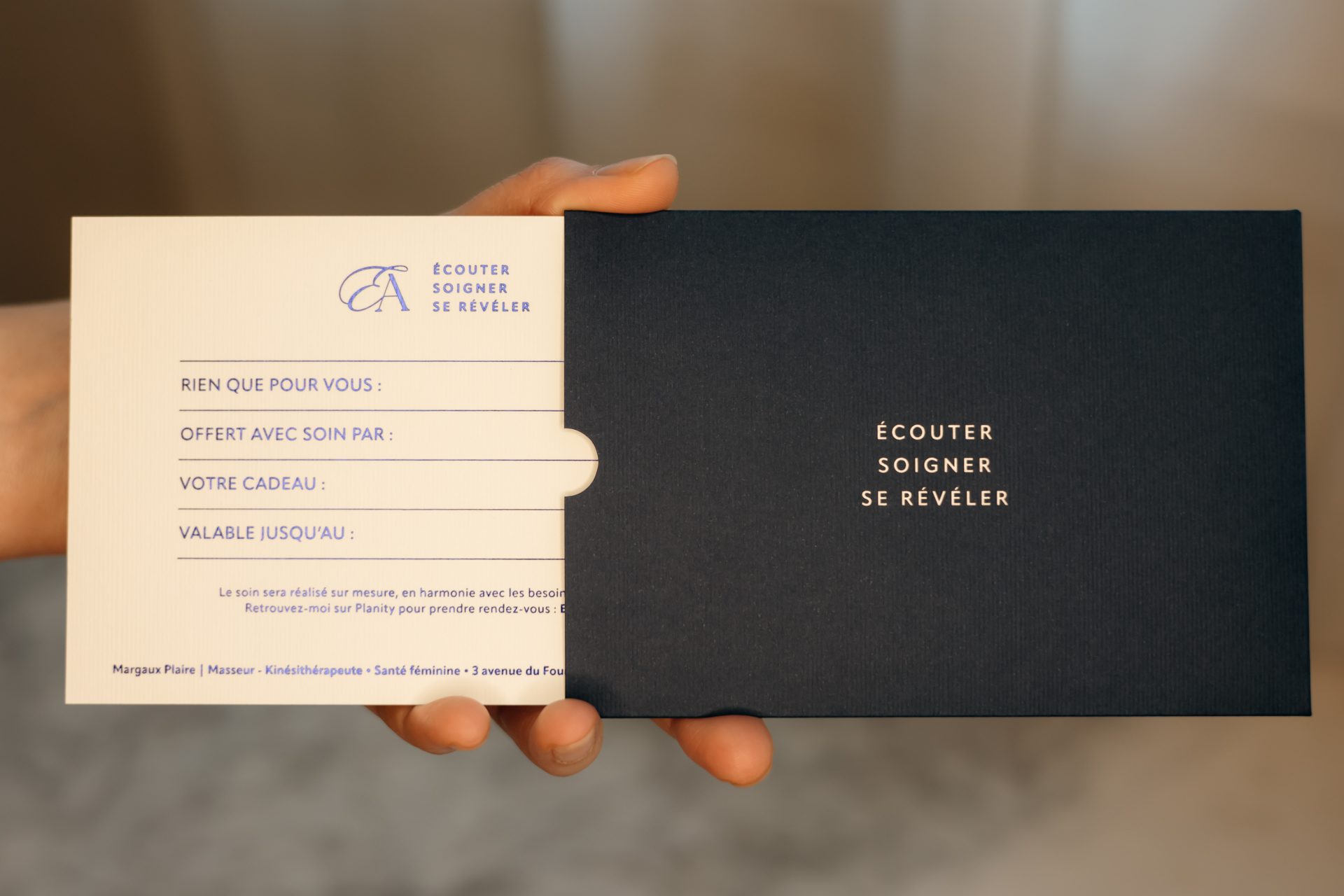 Cabinet Elleaime La Baule Papeterie de luxe par le Studio La Rusée