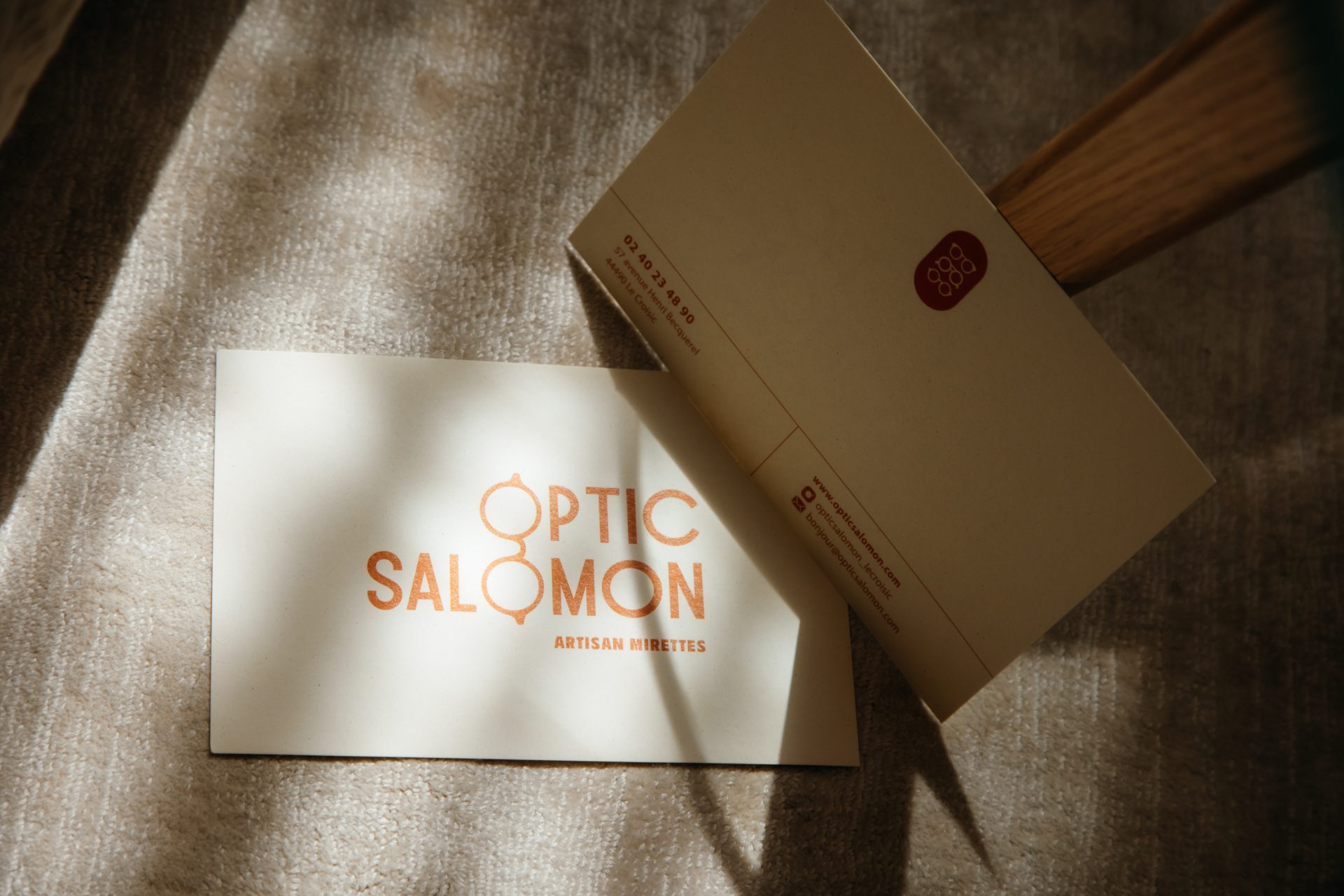 Optic Salomon, opticien indépendant au Croisic, refonte identité pour leurs 20 ans par le Studio La Rusée.