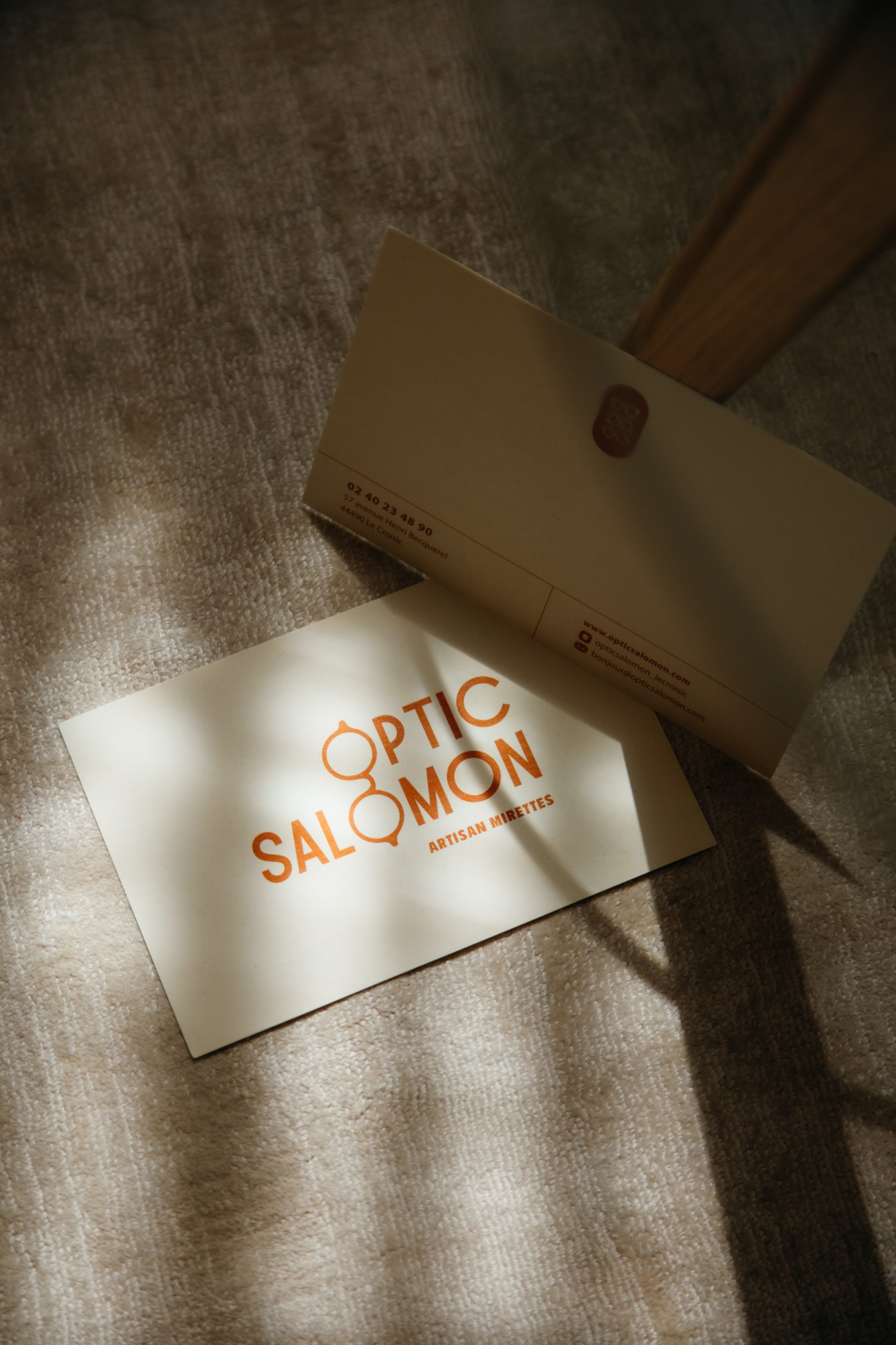 Optic Salomon, opticien indépendant au Croisic, refonte identité pour leurs 20 ans par le Studio La Rusée.